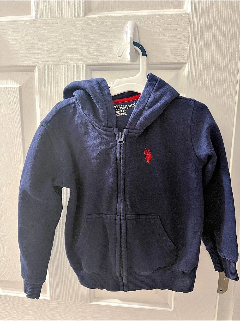 U.S. Polo Assn. Boys Classic Fleece Zip Hoodie. Blue